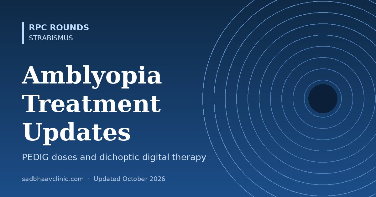 Amblyopia Treatment Updates: Glasses, Patching Doses and Digital Therapy
