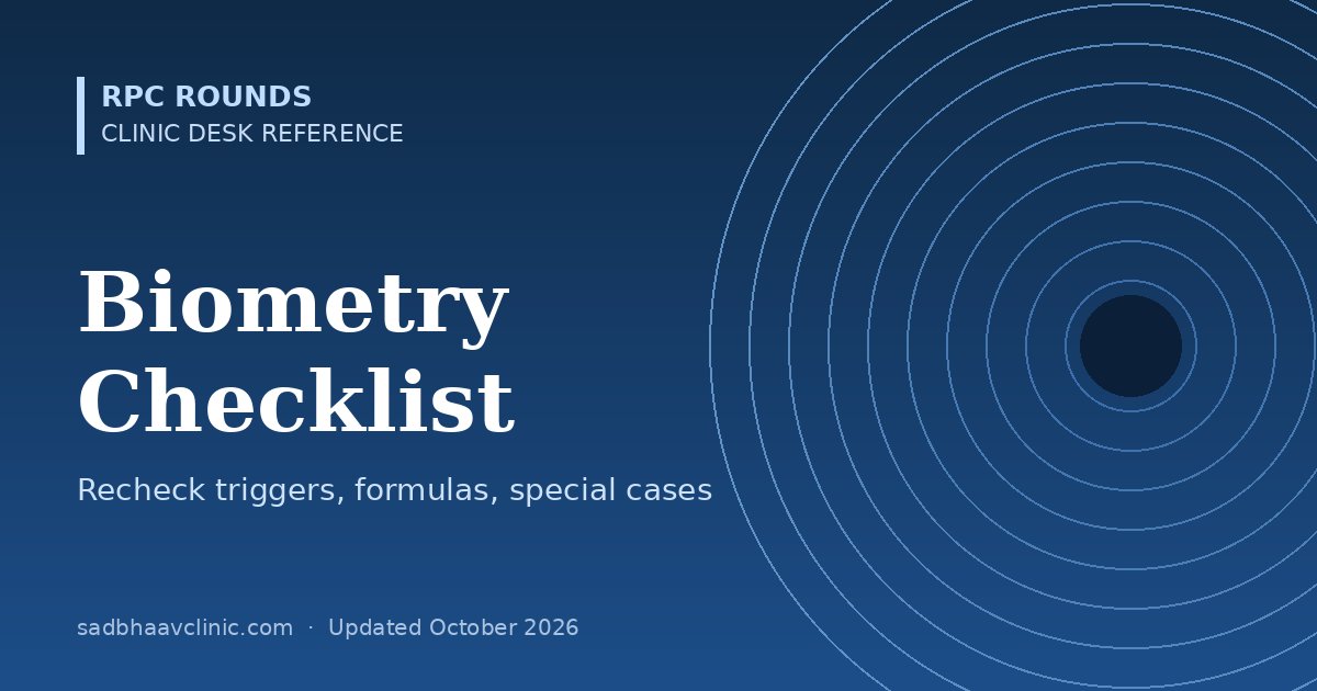 Biometry Check Before Cataract Surgery: When to Recheck and Which Formula