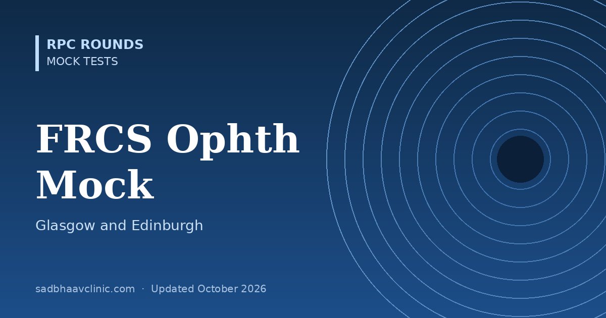 FRCS Ophthalmology Mock Test (Glasgow and Edinburgh): 50 MCQs
