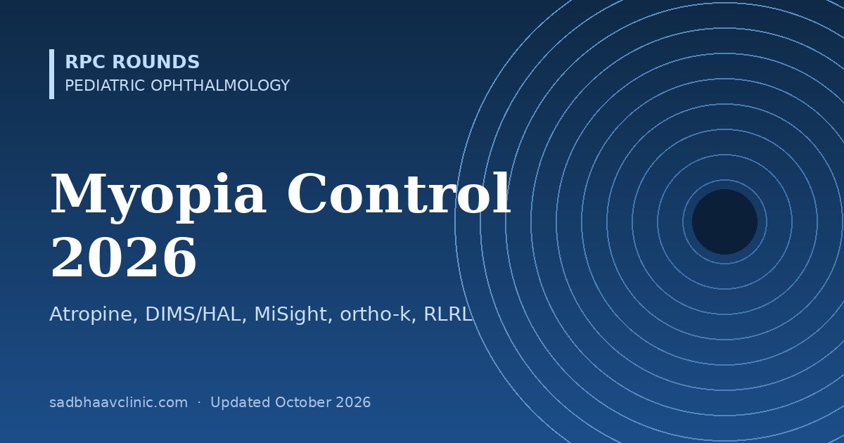 Myopia Control in 2026: Atropine, Lenslet Spectacles, Ortho-K and Red Light