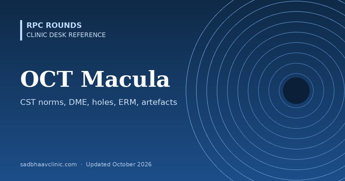OCT Macula Reference Card: Normal Thickness, DME and Hole Staging