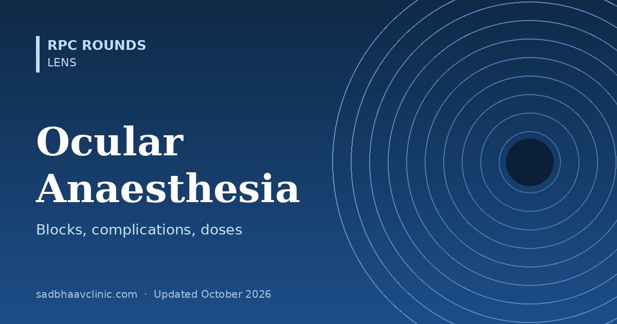 Ocular Anaesthesia: Blocks, Complications and Exam Essentials