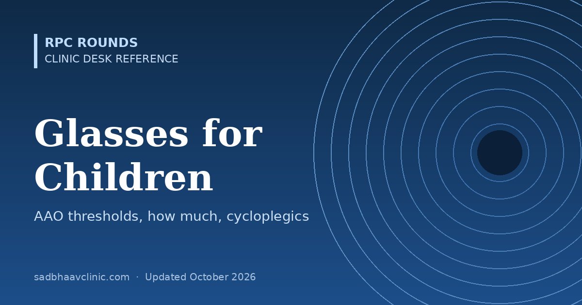 When to Prescribe Glasses in Children: AAO Thresholds by Age