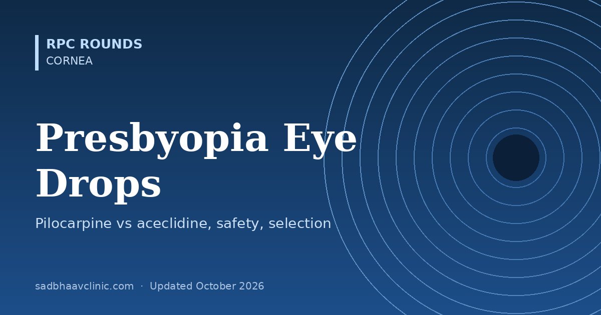 Presbyopia Eye Drops: Pilocarpine and Aceclidine Explained