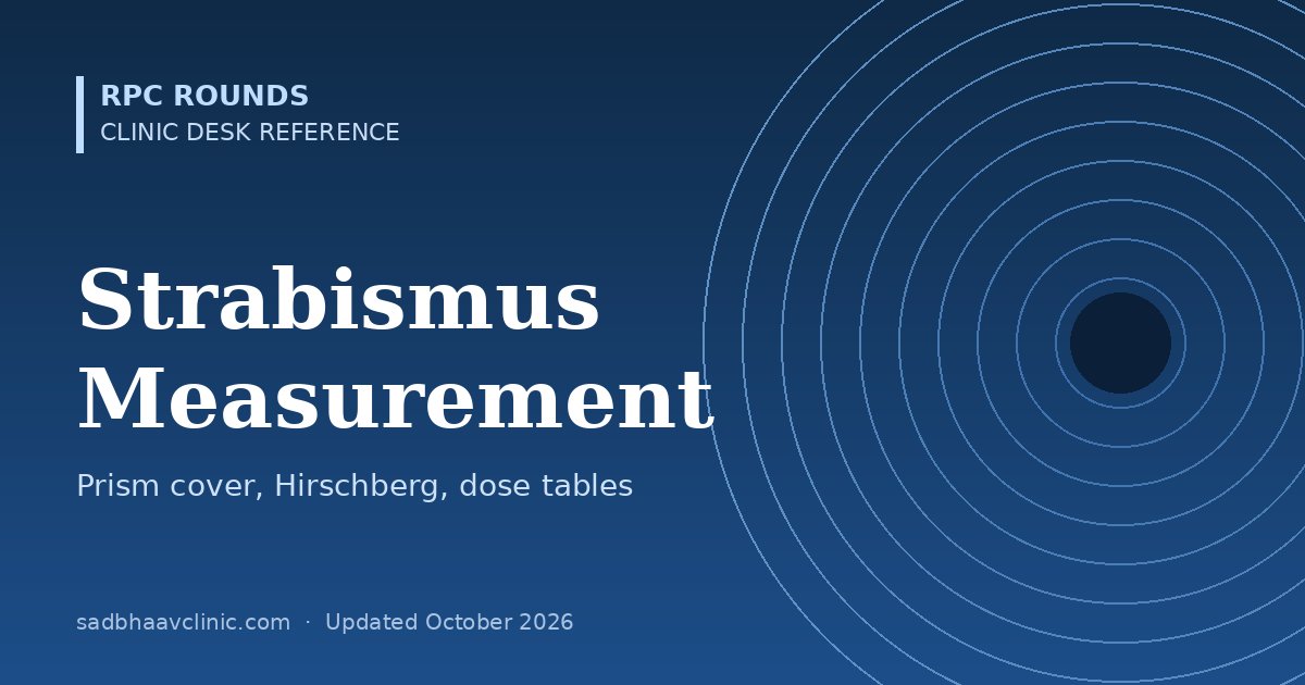 Strabismus Measurement and Surgical Dose Tables: Quick Reference